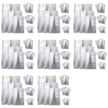 200 Pièces 3 Tailles Sacs de Papier D'Aluminium de Mylar, Sacs de Thermoscellage Plats en Aluminium Sacs de Stockage Poche pour les Grains de Thé de