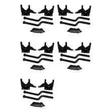10Pcs Self Locking Gate Automatic Heavy Force Lever Fence Gate Lock for Wood Fence Gate Door Latches Steel Black