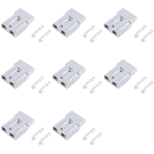 80Pcs for Anderson Plug Connector 50A 600V 6AWG Silver Plated Solid Copper Terminal AC/ Power Tools 1