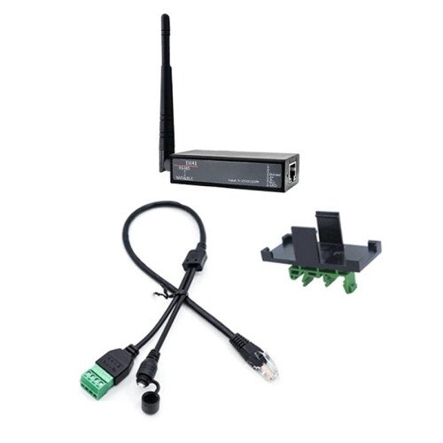 2X EW41 RS485 to Wi-Fi&BLE External Antenna DTU Serial Server, RJ45 Interface 2