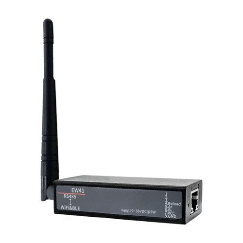2X EW41 RS485 to Wi-Fi&BLE External Antenna DTU Serial Server, RJ45 Interface 2