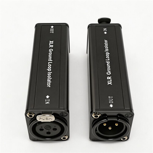 2X XLR Audio Isolator Single Channel Ground Loop Noise Isolator Current Sound Noise Filter Canceller