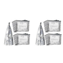 60 Bolsas de Almacenamiento Reutilizables de Aluminio con Cierre Hermético, Bolsas de Vacío con Cremallera, Bolsas de Aluminio Sellables con Base