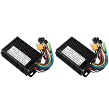 2X Controlador de Motor Brushless de Onda Senoidal 36V/48V 350W-500W 20A, Adequado para Bicicletas Elétricas com Medidor LCD e Protocolo de Conector