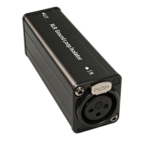 2X XLR Audio Isolator Single Channel Ground Loop Noise Isolator Current Sound Noise Filter Canceller 1