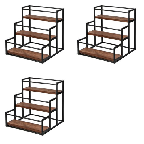 3X Coffee Syrup Rack 3-Storey Storage Rack Wine Rack Wine Rack Kitchen Seasoning