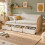 Noa and Nani Jasmine Day Bed with Pull-Out Storage Drawers in White 1