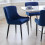 Set Of 2 Luxe Velvet Dining Chairs - Blue 2