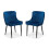 Set Of 2 Luxe Velvet Dining Chairs - Blue 4