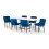 Set Of 2 Luxe Velvet Dining Chairs - Blue 6