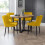 Set Of 2 Luxe Velvet Dining Chairs - Mustard 5