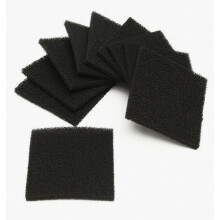 10 Stück 28PPI Schwarze quadratische Aktivkohle-Schaumstoff-Luftfilterpads, kompatibel mit Rauchabsorbern – Überraschungsgeschenk