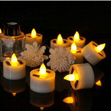 Ramadan Eid Lights Outdoor Solar Candle Light Smokeless Simulation Electronic Candle Light Outdoor Solar Compatible Tea Wax Light Compatible Christma