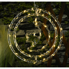 Decoración de ventanas de Ramadán, luces LED de luna y estrellas para