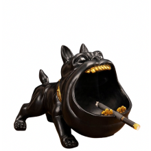 Social Bully Dog Ashtray New Creative Personality Windproof And Fly Ash Proof Internet Celebrity Ashtray Ins High Aesthetic Value_Surprise Gift