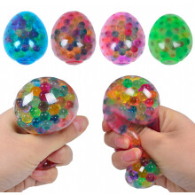 Lot de 4 balles anti-stress en forme d'œuf (6 cm) - Cadeau surprise idéal pour Pâques