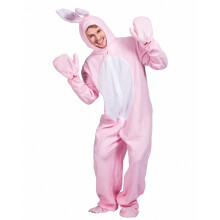 Déguisement de lapin rose pour Pâques 2024 (combinaison taille unique) - Cadeau surprise