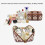 Καφέ δερμάτινη τσάντα καλλυντικών Cloud Pillow με 3