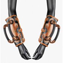 PU-nahkainen käsivarsisuoja keskiaikainen vambrace steampunk-ritari r