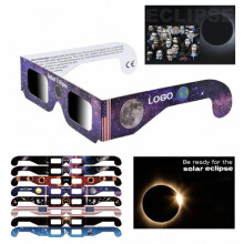Lot de 6 lunettes d'éclipse solaire en papier, protection solaire optimale pour l'observation direc