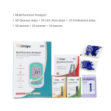 3 IN 1 MULTIFUNCTIONAL HEALTH MONITOR(CHOLESTEROL,GLUCOSE & URIC ACID),Medical And Home Use_Surprise Gift