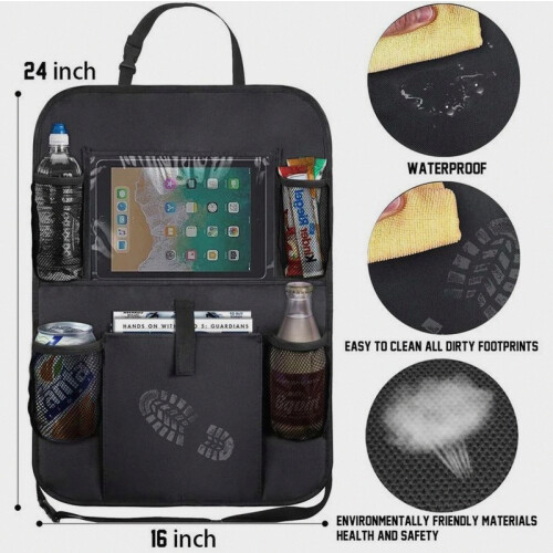 Organizador de asiento de coche, 2 piezas, protector de asiento trase 1