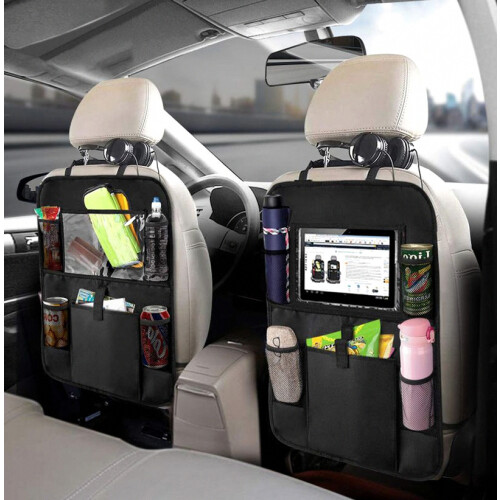 Organizador de asiento de coche, 2 piezas, protector de asiento trase 2