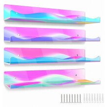stuks acryl zwevende planken, kleurrijke wandplank, transparante acryl wandplank voor de badkamer, acryl displayhouder_verrassingscadeau