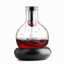 Wine decanter, 1.5L red wine carafe with built-in & filter pourer_Surprise Gift