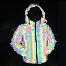 Doudoune holographique - Veste holographique - Veste arc-en-ciel - Veste irisée - Veste réfléchissa
