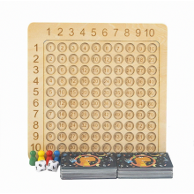Jeu de multiplication avec table de comptage, dés et cartes flash, jouet éducatif pour les tout-pet