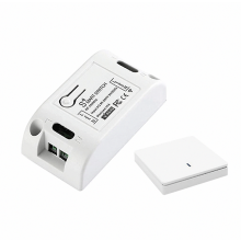 Kit interrupteur et récepteur sans fil compatible avec ampoules LED, plafonniers et lampes (1 inter