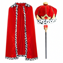 Cape d'Halloween Bebetter - Costume de fête, déguisement, costume de scène, cape P-king rouge pour