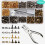 Kit de 240 remaches de cuero de doble tapa con kit de herramientas de 1