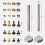 Kit de 240 remaches de cuero de doble tapa con kit de herramientas de 2
