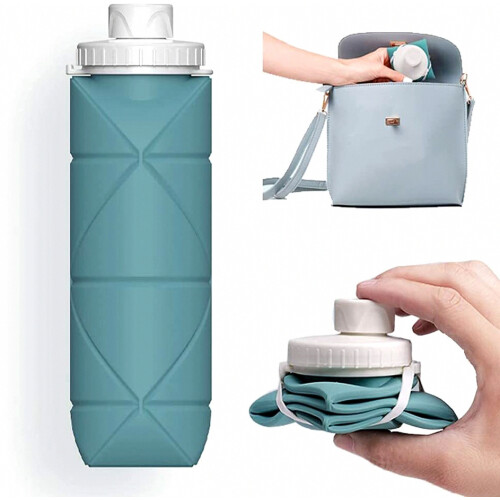 Πτυσσόμενο ποτήρι νερού σιλικόνης 600ml για υπαίθ