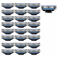 32 stuks 3-laags scheermesjes, compatibel met Gillette Mach handmatige scheermesjes. Scheermesjes geschikt voor mannen_Verrassingscadeau