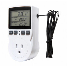 Temperature controller 16a 230v large screen Lcd display digital thermostat socket, used Compatible heating pad color: American standard temperature