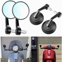 Motorcycle rearview mirror hand holding mirror pouring mirror end handle mirror electric vehicle modified CNC retro rearview mirror_Surprise Gift
