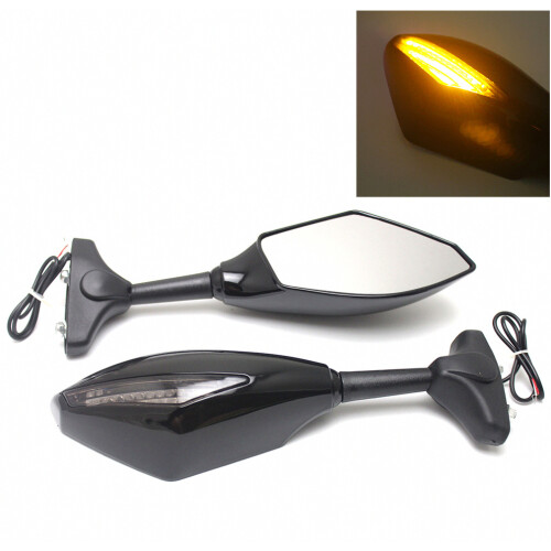 Motorcycle modification rearview mirror CBR1000 Mirror LED single light modified vision mirror_Surprise Gift