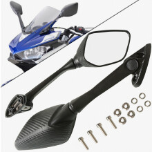 Espejo retrovisor lateral para motocicleta con detección de punto cie