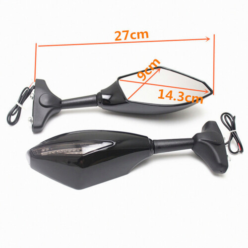 Motorcycle modification rearview mirror CBR1000 Mirror LED single light modified vision mirror_Surprise Gift 1