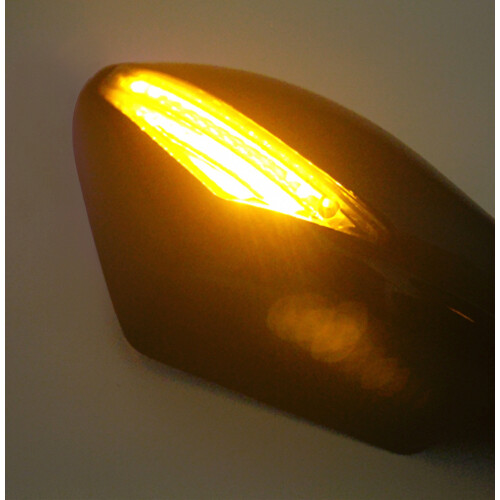 Motorcycle modification rearview mirror CBR1000 Mirror LED single light modified vision mirror_Surprise Gift 2