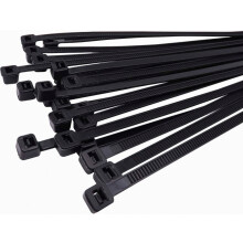 200 Pack Black Zip Ties Wraps, 12 inch Heavy Duty 50 pound Cable Wire Tie, Self Locking UV & Heat Resistant Tie Wrap, Plastic Nylon Zip ties Indoor O