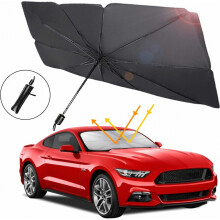Autovoorruit zonnescherm paraplu, auto voorruit zonnescherm UV-bescherming compatibel met opvouwbare auto zonneschermhoes met UV-blokkering_Verrassin