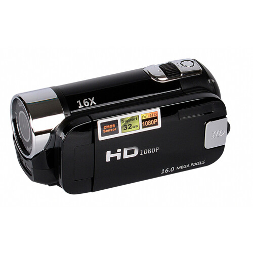Videocámara profesional digital HD 720p de 2,7 pulgadas, 16 MP, ABS,