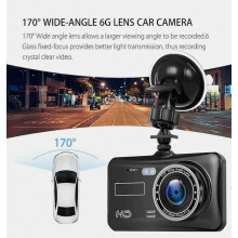 Dashcam mit 4-Zoll-Touchscreen, 1080p-Videoaufnahme, 170-Weitwinkel, Front- und Rückkamera, G-Sensor, Nachtsicht, Bewegungserkennung, Parküberwachun