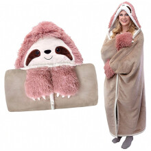 Couverture à capuche surdimensionnée en forme d'agneau - Taille unique - Cadeau surprise paresseux