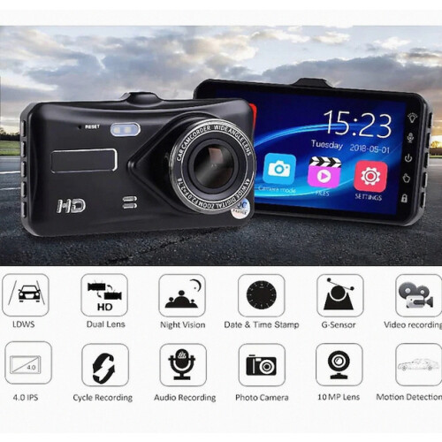 Κάμερα αυτοκινήτου Dash Cam με οθόνη αφής 4 ιντσώ 2