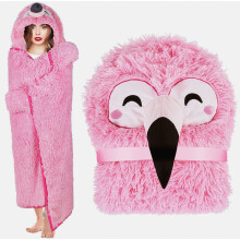 Kapuzendecke mit Flamingo-Motiv – Überraschungsgeschenk